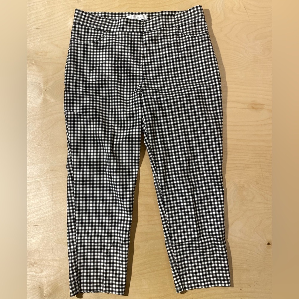 89th + Madison Black and White Plaid Trousers PL ( QJ)
